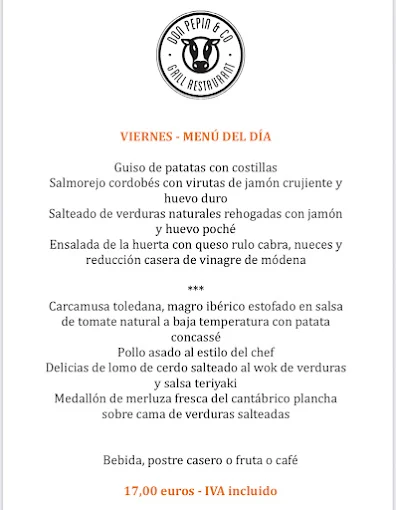 Don Pepín & Co - Grill Restaurant menu 1